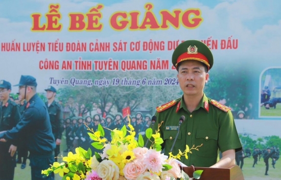 Tuyên Quang: Huấn luyện cảnh sát cơ động dự bị chiến đấu