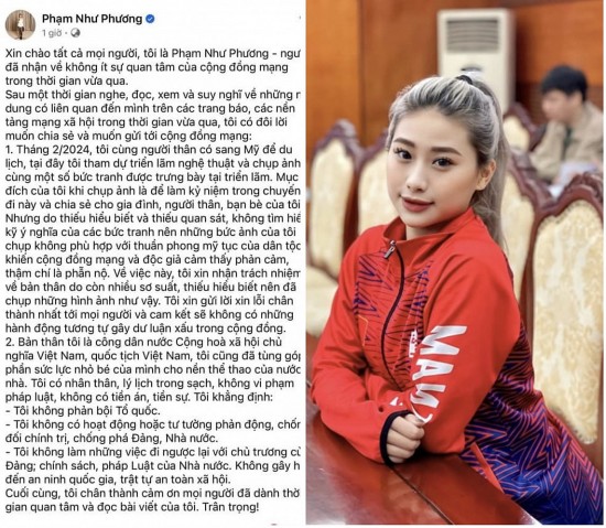lum xum dang tai tranh phan cam pham nhu phuong len tieng xin loi do thieu hieu biet