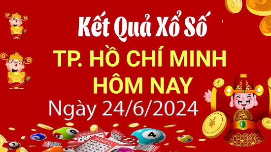 XSHCM 24/6, Kết quả xổ số TP.HCM hôm nay 24/6/2024, KQXSHCM thứ Hai ngày 24 tháng 6