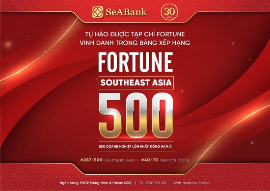 SeABank được Fortune vinh danh trong bảng xếp hạng lần đầu công bố -  Fortune Southeast Asia 500