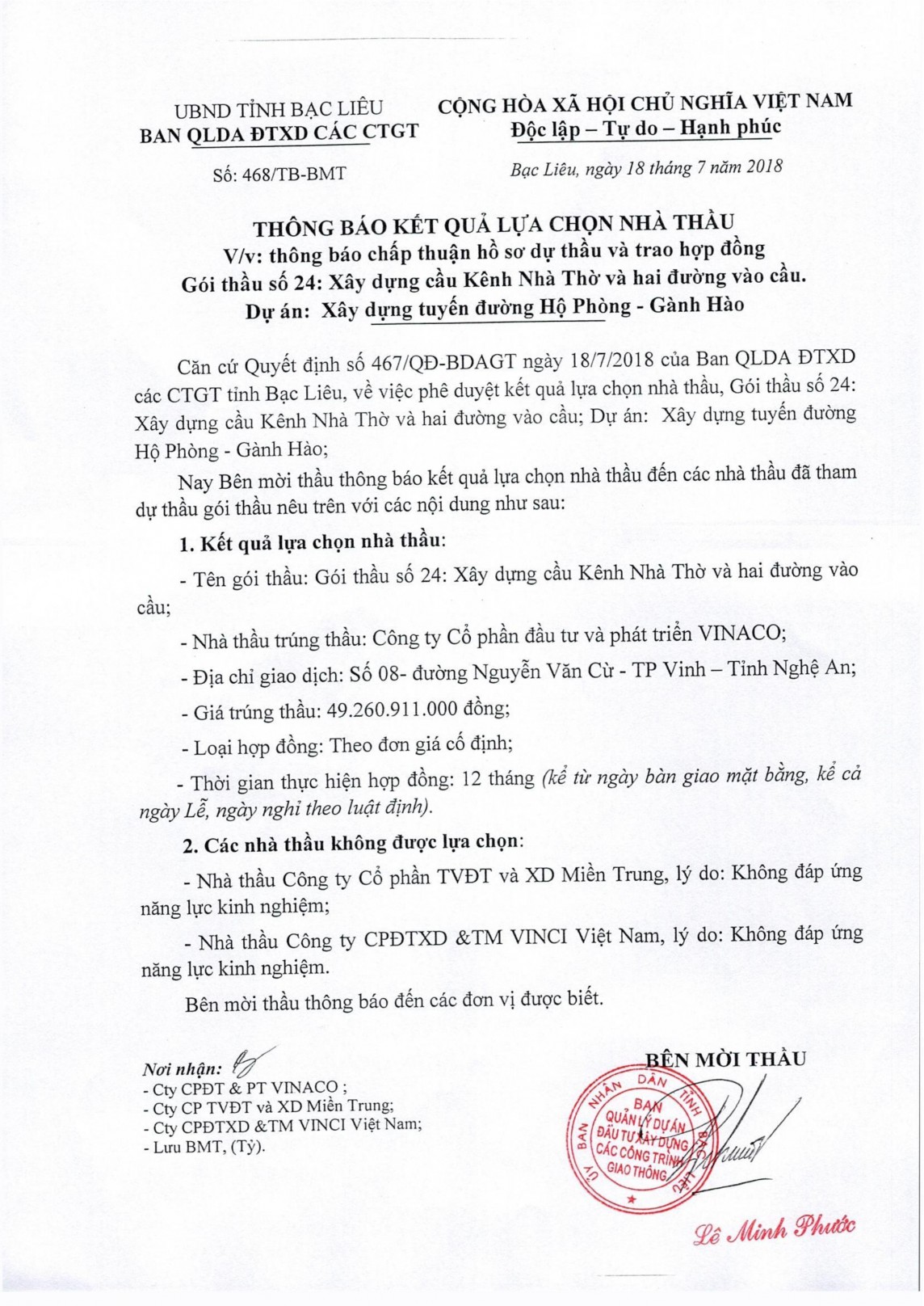 Bạc Liêu: Những nhà thầu nào tham gia dự án đường Hộ Phòng - Gành Hào vướng nhiều tai tiếng?