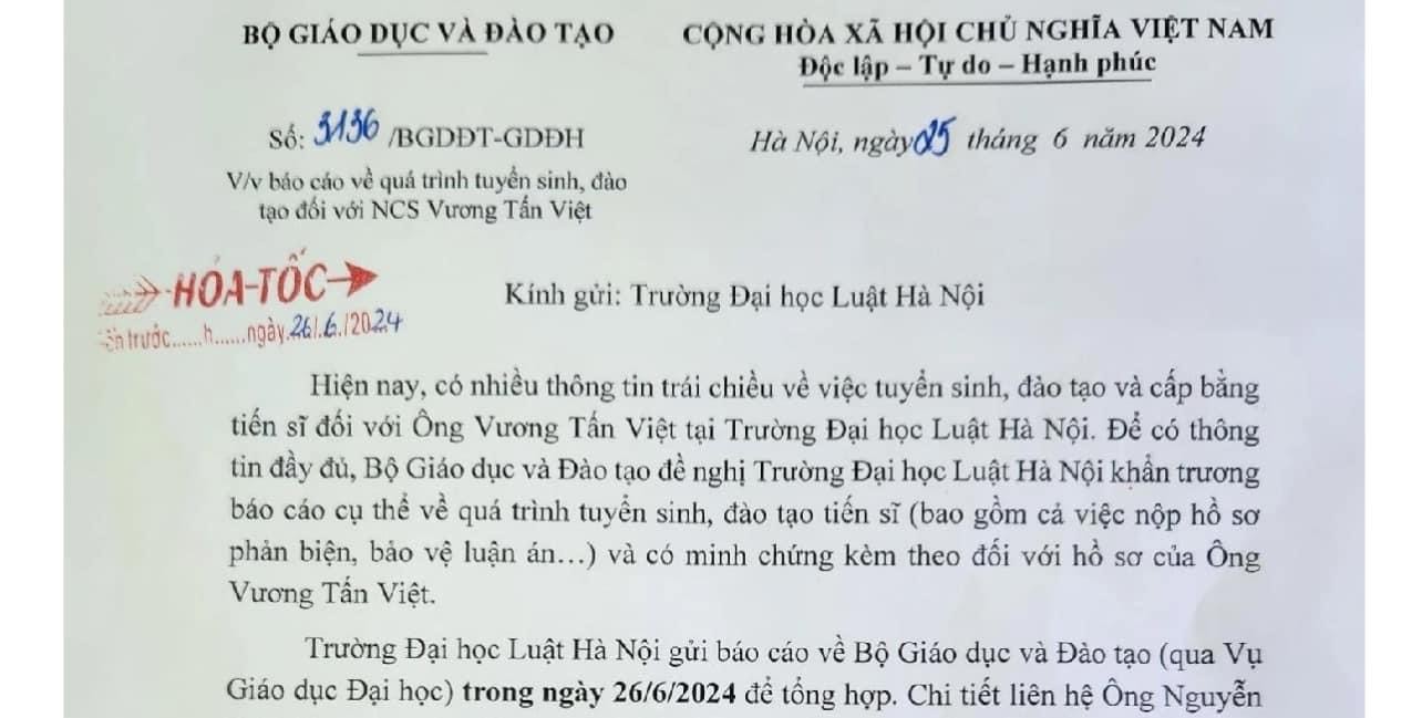 Động thái của Bộ Giáo dục và Đào tạo đối với bằng Tiến sĩ của Thượng tọa Thích Chân Quang