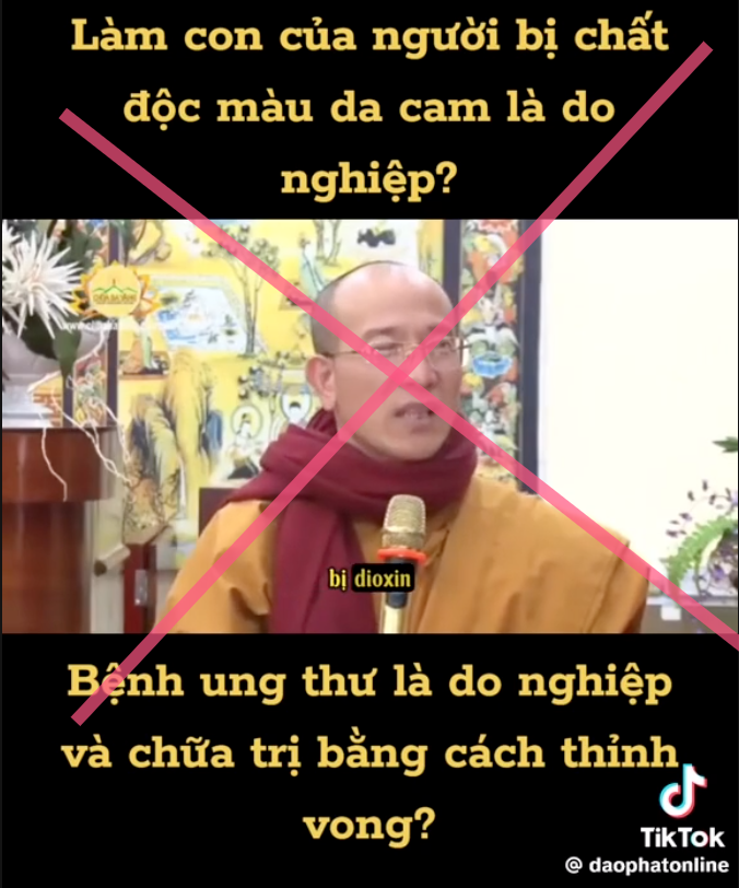 Đại đức Thích Trúc Thái Minh: Phải làm con của ông bố nhiễm chất độc da cam Dioxin là do ác nghiệp