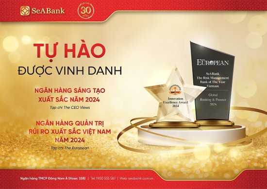 SeABank được vinh danh và trao hai giải thưởng quốc tế