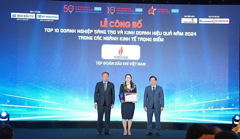 Petrovietnam được vinh danh Top đầu các doanh nghiệp Sáng tạo và Kinh doanh hiệu quả Việt Nam 2024