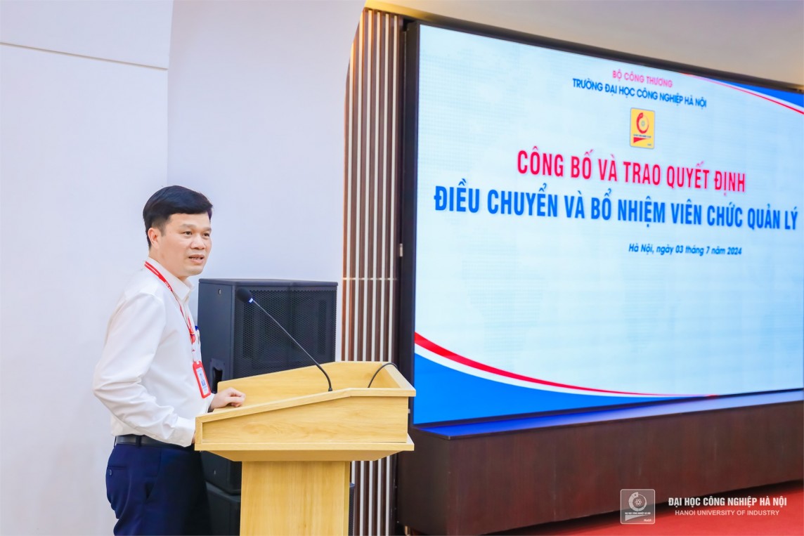 Thành lập Trường Kinh tế thuộc Trường Đại học Công nghiệp Hà Nội và bổ nhiệm cán bộ quản lý