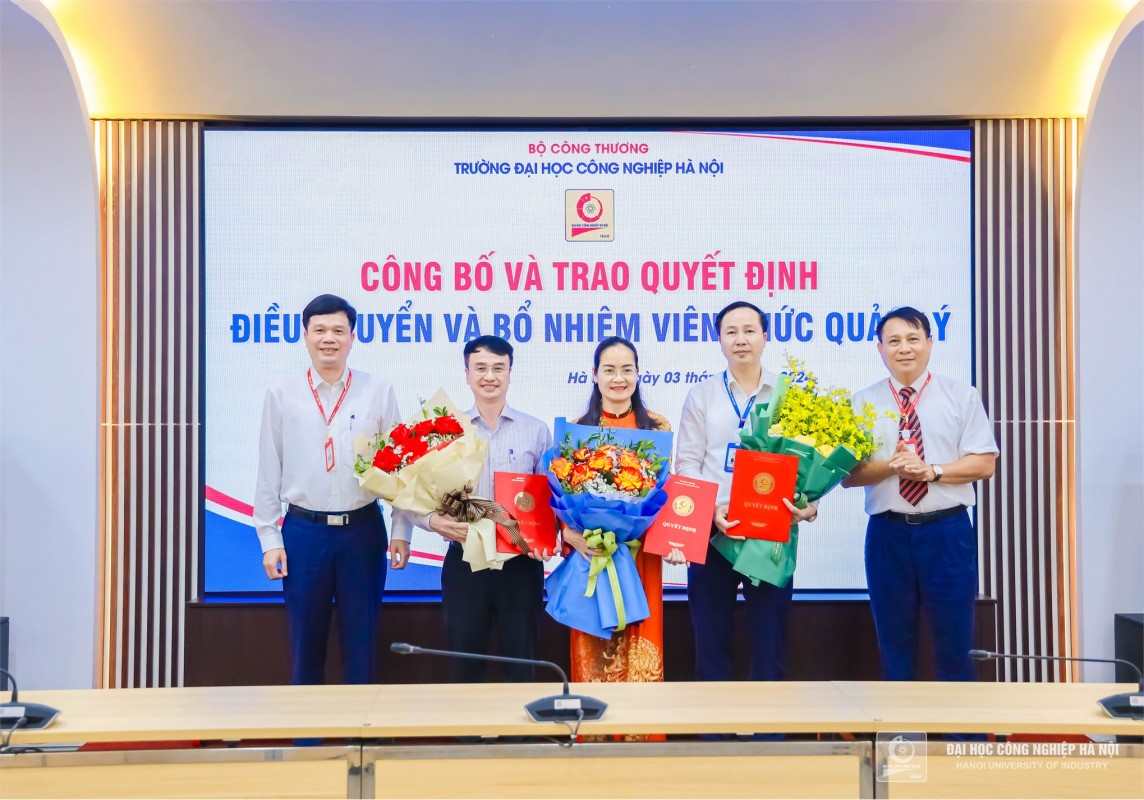 Thành lập Trường Kinh tế thuộc Trường Đại học Công nghiệp Hà Nội và bổ nhiệm cán bộ quản lý