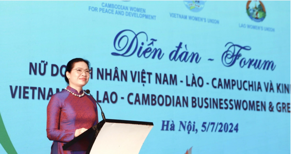 ket noi va giao luu nu doanh nhan ba nuoc viet nam lao campuchia