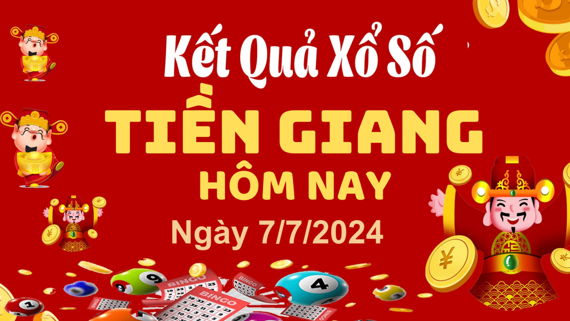 XSTG 7/7, Kết quả xổ số Tiền Giang hôm nay 7/7/2024, KQXSTG chủ Nhật ngày 7 tháng 7