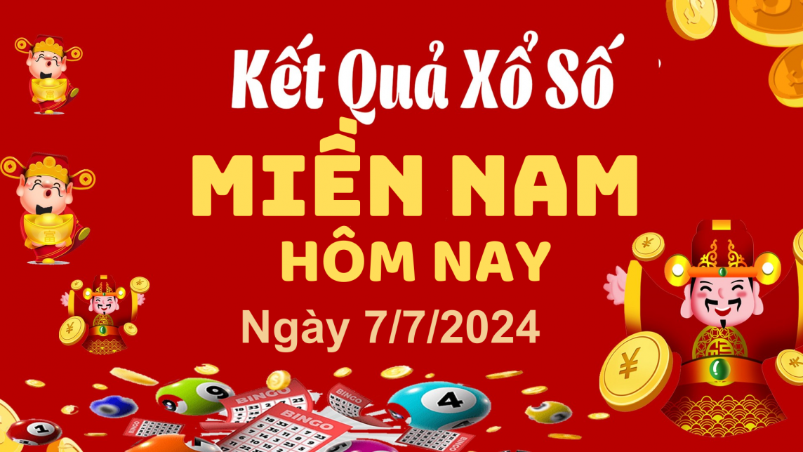 Kết quả Xổ số miền Nam ngày 7/7/2024, KQXSMN ngày 7 tháng 7, XSMN 7/7, xổ số miền Nam hôm nay