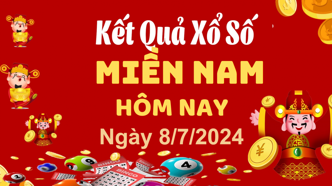 XSMN 8/7, Kết quả xổ số miền Nam hôm nay 8/7/2024, xổ số miền Nam ngày 8 tháng 7,trực tiếp XSMN 8/7