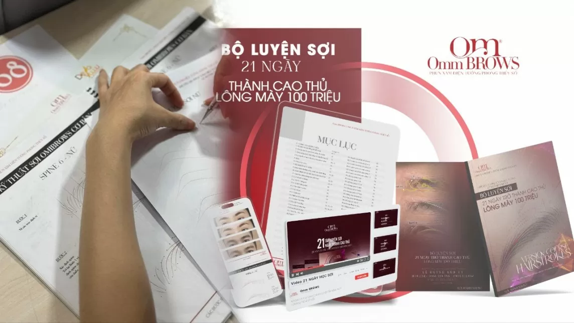 Omm BROWS khoá học 'Bộ luyện sợi lông mày 21 ngày' online vì cộng đồng