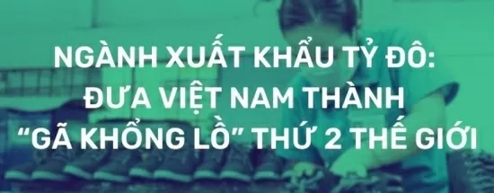 Ngành xuất khẩu tỷ đô: Đưa Việt Nam thành "gã khổng lồ" thứ 2 thế giới