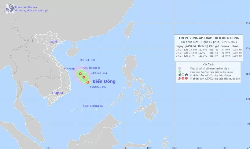 Tin áp thấp nhiệt đới trên Biển Đông
