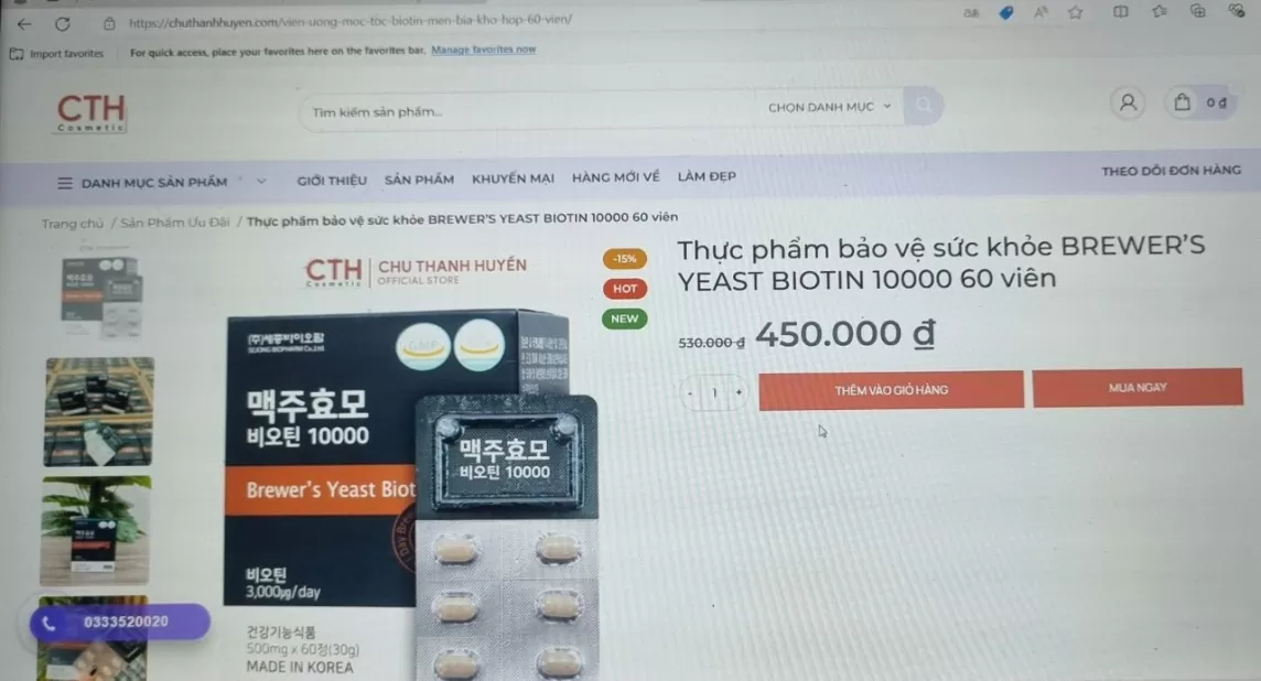 Một lô sản phẩm của Công ty TNHH Thương mại Hân Korea bị đề nghị tạm dừng lưu thông