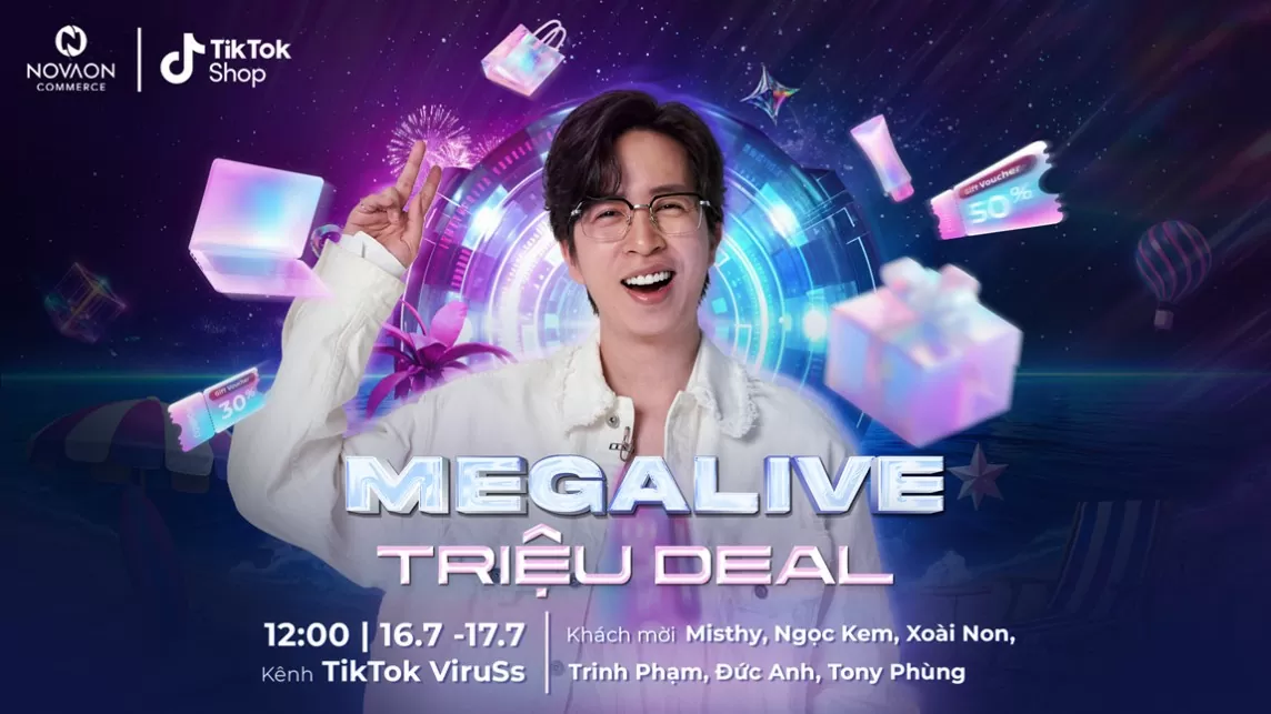 MegaLive Triệu Deal 24 Tiếng với sự góp mặt của streamer ViruSs, hàng triệu deal hời cùng những màn tương tác cực kỳ thú vị