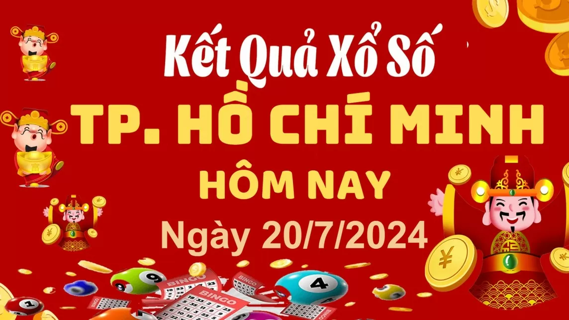 XSHCM 20/7. Xem kết quả xổ số TP.HCM hôm nay 20/7/2024, xổ số TP.HCM ngày 20 tháng 7