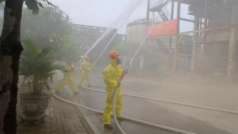 DAP  - Vinachem: Diễn tập phòng cháy chữa cháy, ứng phó sự cố hoá chất, môi trường