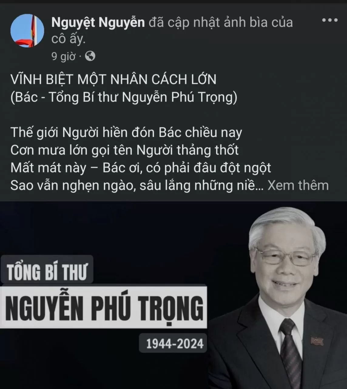 Triệu trái tim Việt Nam bày tỏ tiếc thương Tổng Bí thư Nguyễn Phú Trọng