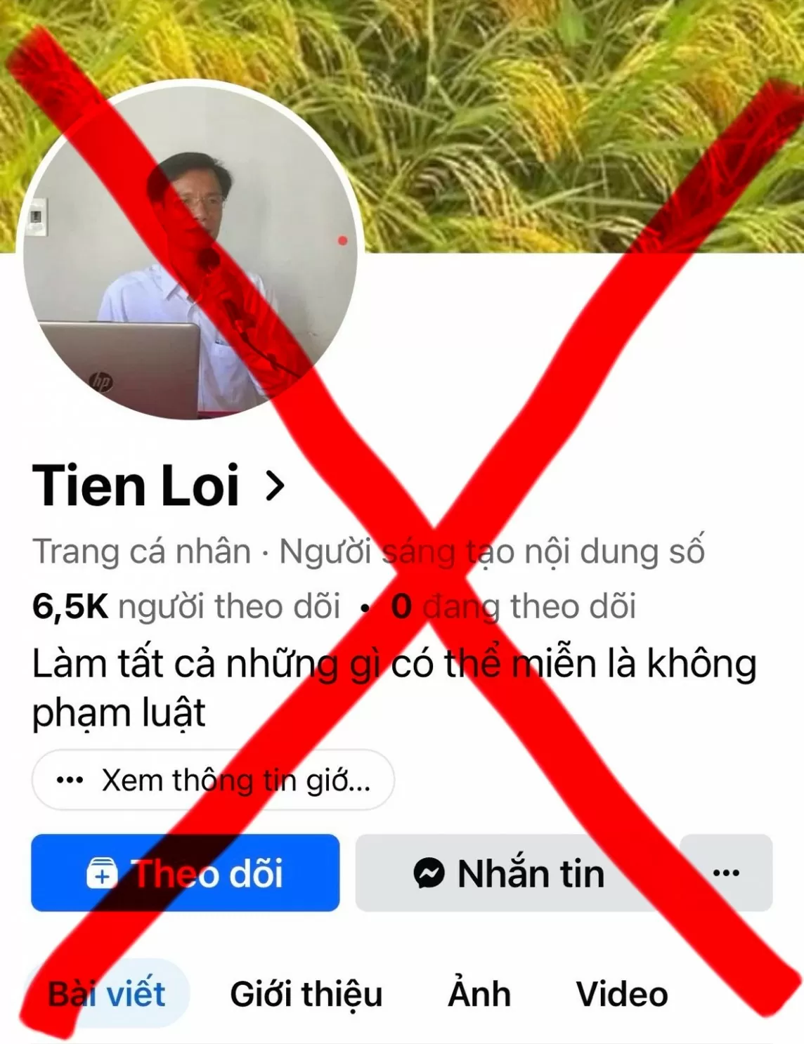 Cần xử lý nghiêm kẻ dùng Facebook Tien Loi xúc phạm Tổng Bí thư Nguyễn Phú Trọng