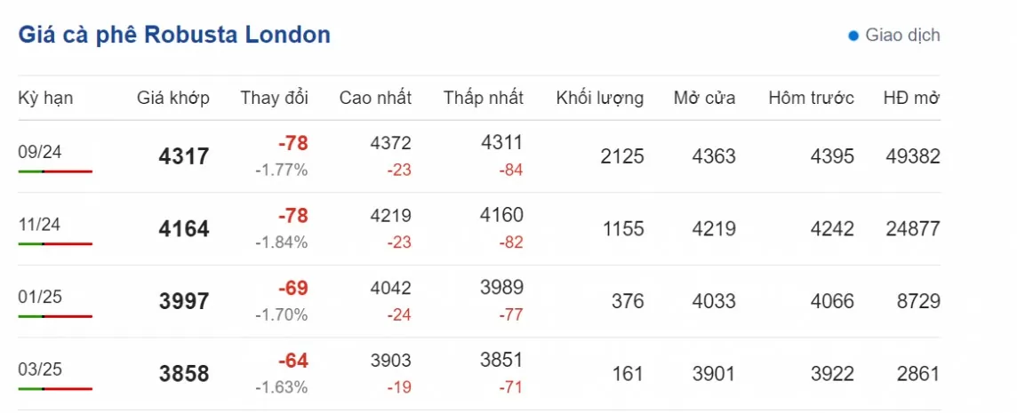 Dự báo giá cà phê ngày 27/7/2024: Tăng nhẹ trở lại?