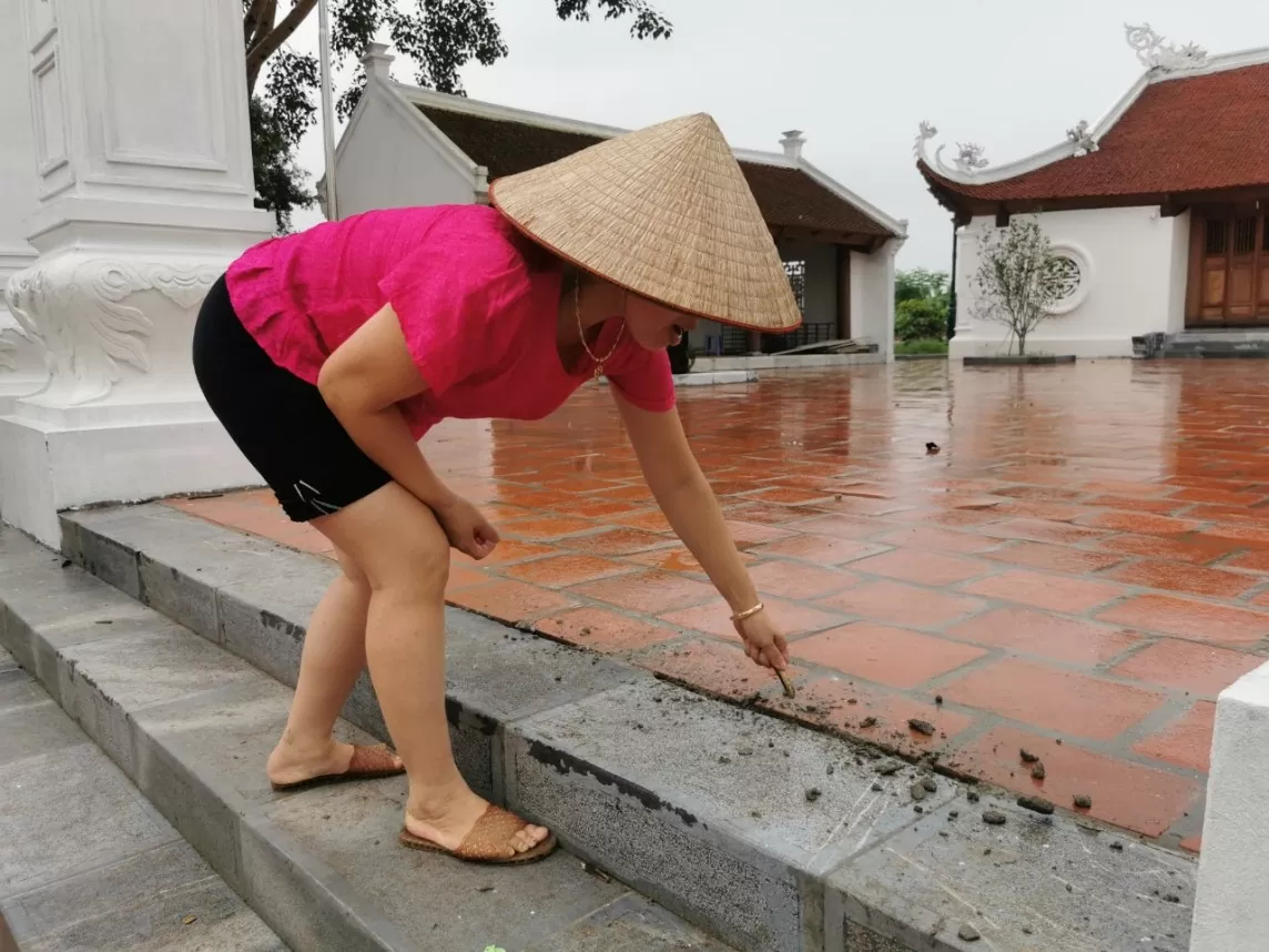 Phần công trình đình làng 24 tỷ ở Hà Nội đổ sập: Hé lộ dấu hiệu bất thường