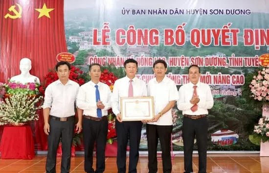 Tuyên Quang: Thêm 2 xã đạt chuẩn nông thôn mới, 1 xã đạt chuẩn nông thôn mới nâng cao