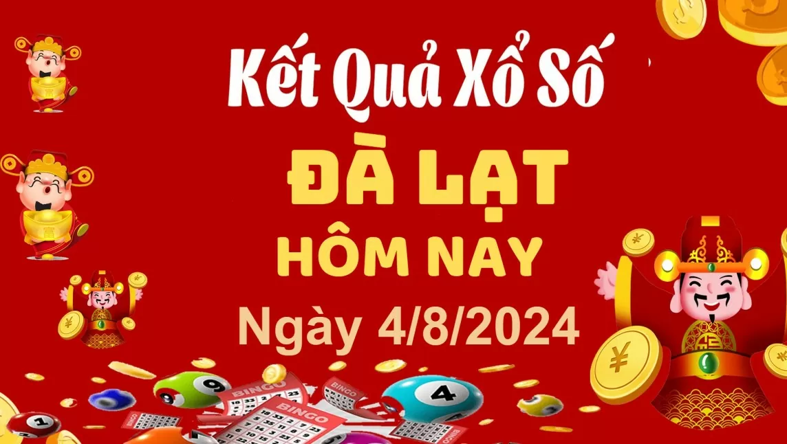 XSDL 4/8, Kết quả xổ số Đà Lạt hôm nay 4/8/2024, KQXSDL chủ Nhật ngày 4 tháng 8