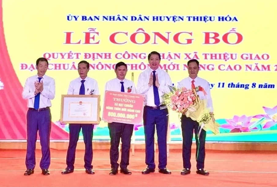 Thanh Hóa có thêm một xã đạt chuẩn nông thôn mới nâng cao