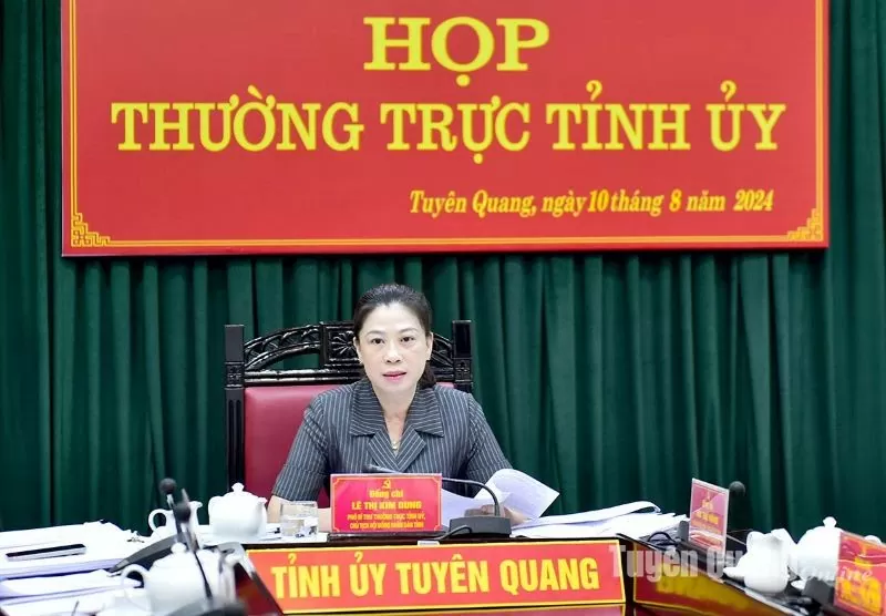 Bà Lê Thị Kim Dung được phân công điều hành công việc của Tỉnh ủy Tuyên Quang