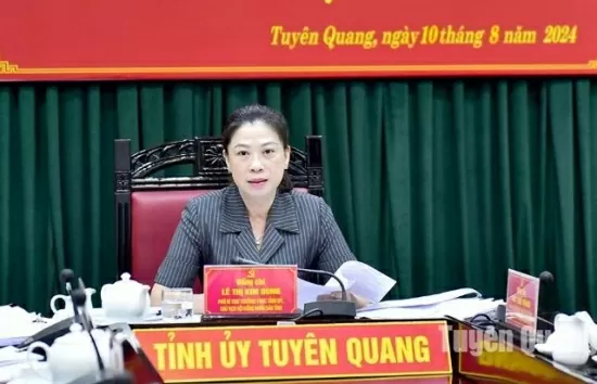 Bà Lê Thị Kim Dung được phân công điều hành công việc của Tỉnh ủy Tuyên Quang