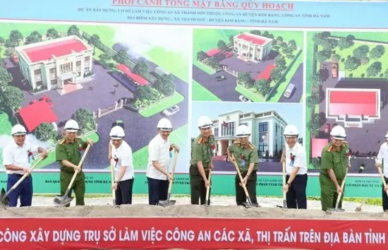 Hà Nam: Khởi công xây dựng 34 trụ sở làm việc Công an xã, thị trấn