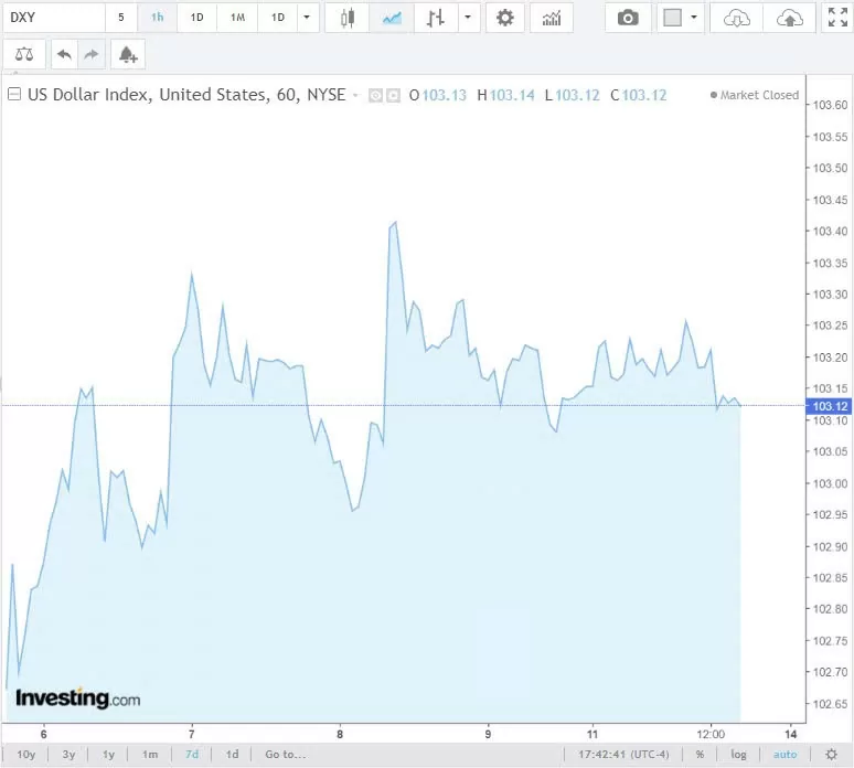 Tỷ giá USD hôm nay 13/8/2024: Chỉ số USD Index (DXY) dừng ở mức 103,12 điểm