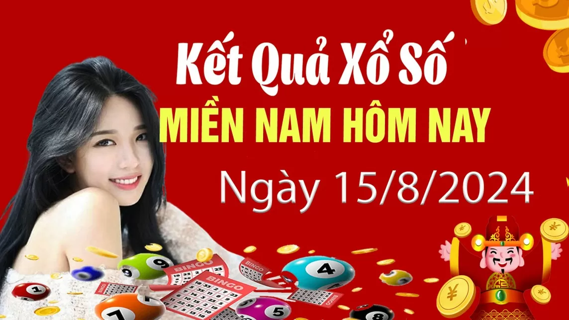 XSMN 15/8, Kết quả xổ số miền Nam hôm nay 15/8/2024, xổ số miền Nam ngày 15 tháng 8,trực tiếp XSMN 15/8