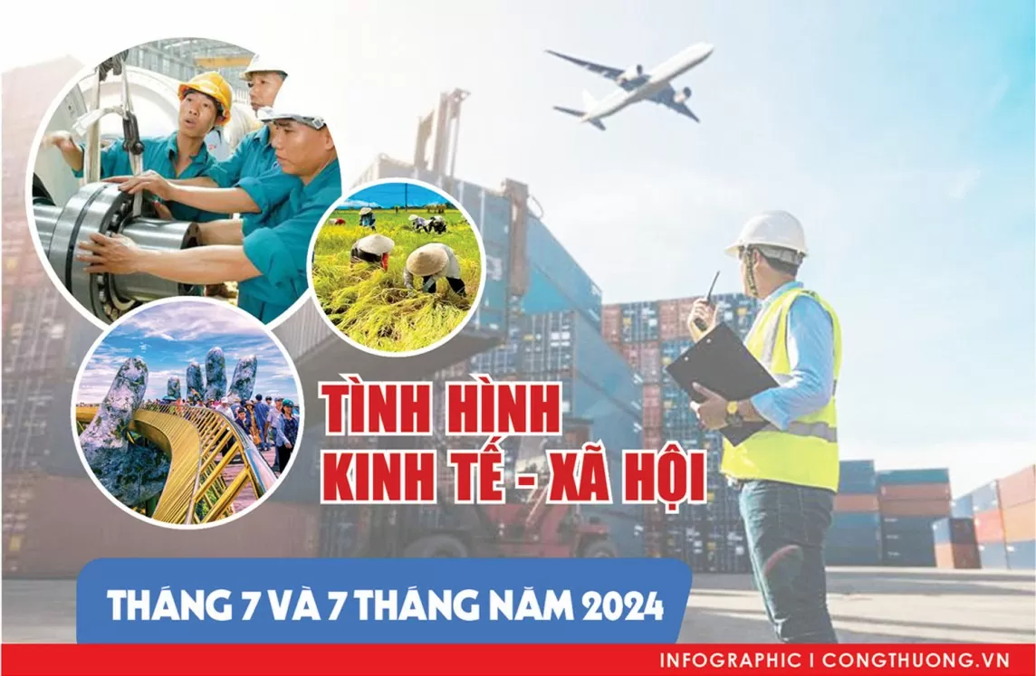 Infographic |Kinh tế - xã hội cả nước 7 tháng đầu năm 2024: Nhiều tín hiệu tích cực