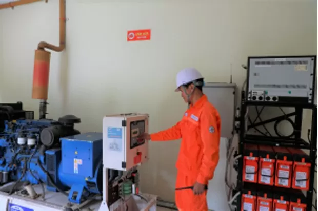Diễn tập với tình huống mất điện lưới, vận hành máy phát dự phòng