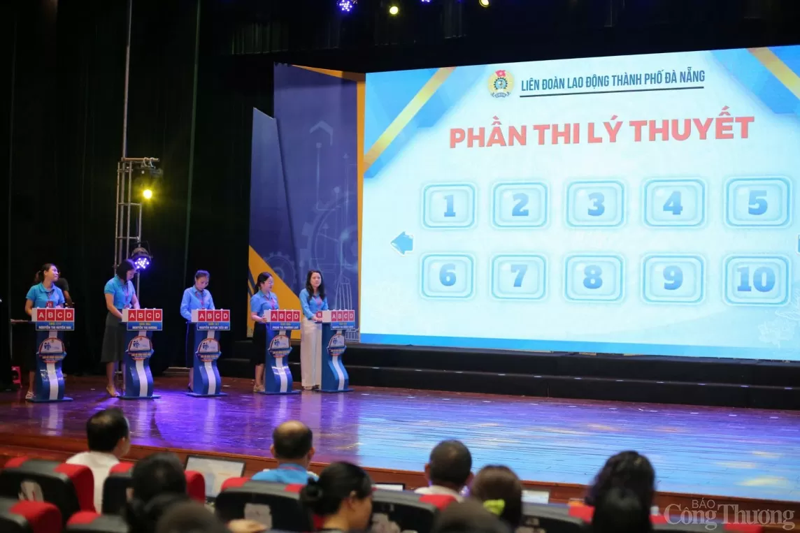 Các thí sinh tham gia hội thi Hội thi Cán bộ Công đoàn giỏi lần thứ III năm 2024