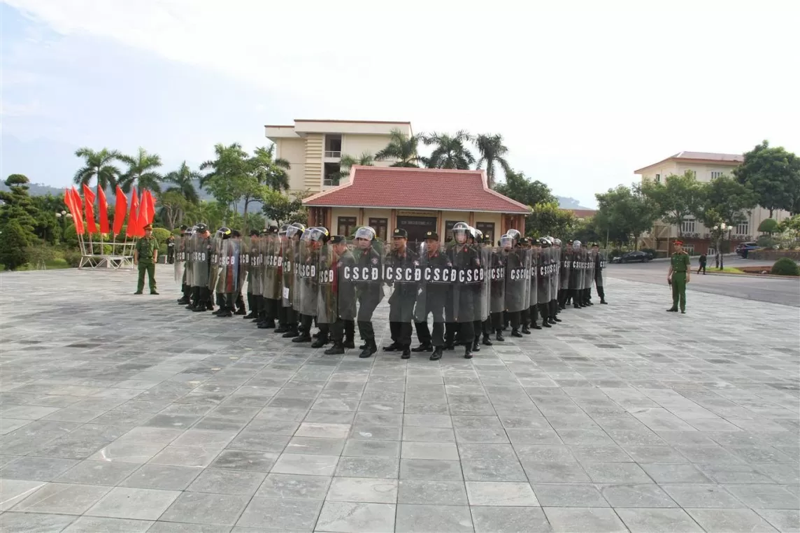 Lào Cai: Diễn tập phương án huy động Trung đoàn Cảnh sát cơ động dự bị chiến đấu