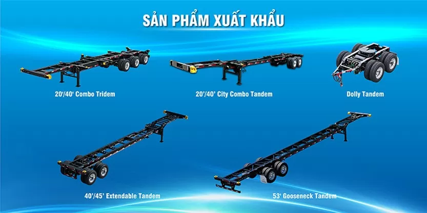 Sơ mi rơ moóc thương hiệu Thaco Trailers vươn ra thị trường thế giới