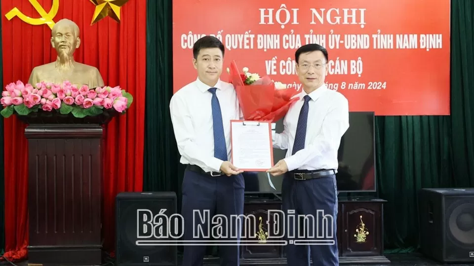 Ông Phạm Thanh Bình giữ chức Giám đốc Sở Tài chính tỉnh Nam Định