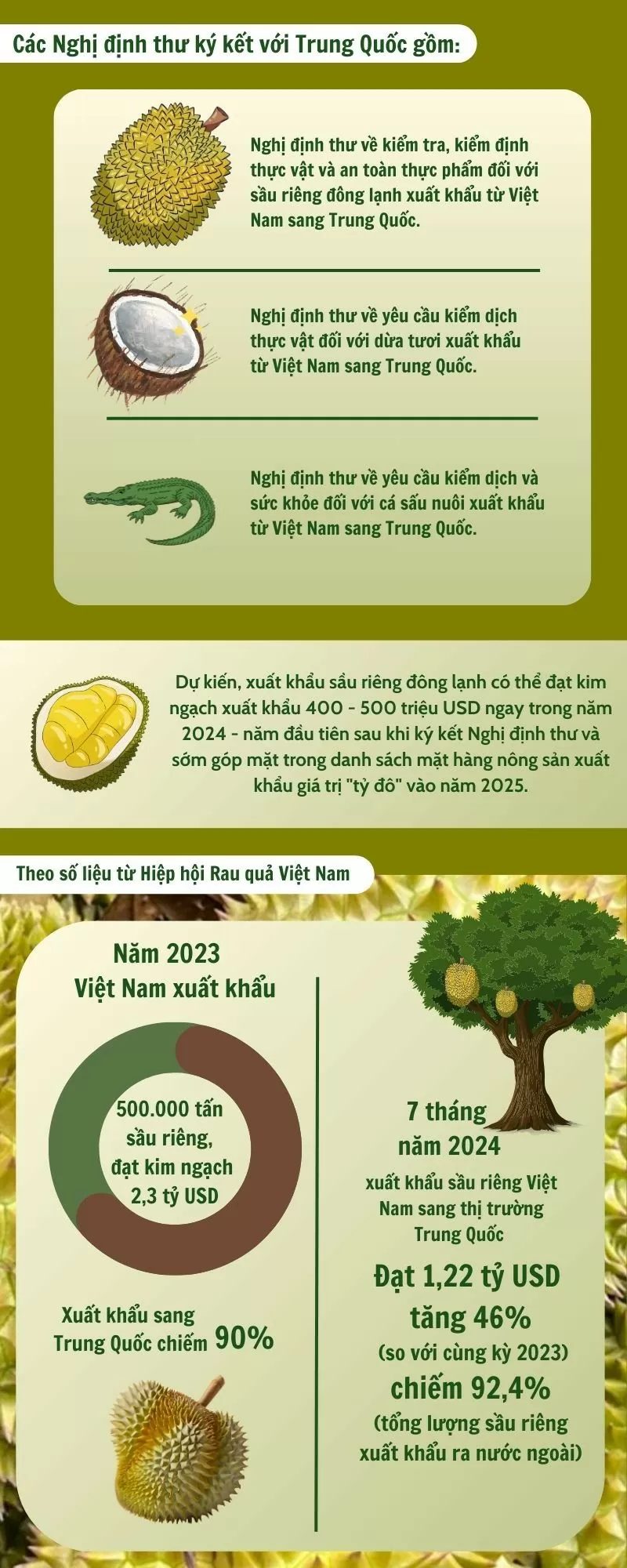 Infographic | Thúc đẩy xuất khẩu nông sản sang Trung Quốc thông qua các Nghị định thư