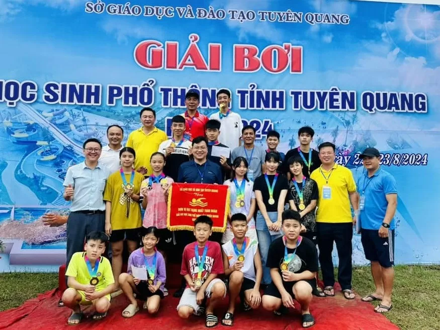 Tuyên Quang: 138 vận động viên tham gia Giải Bơi học sinh phổ thông tỉnh năm 2024