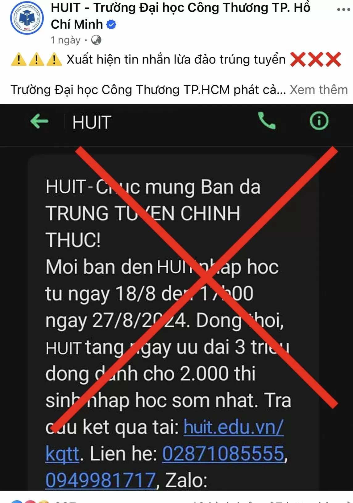 Cẩn trọng ‘mánh khoé’ mạo danh nhà trường lừa tiền các tân sinh viên