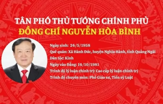 Tiểu sử Tân Phó Thủ tướng Chính phủ Nguyễn Hoà Bình