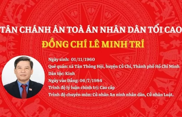 Tiểu sử Tân Chánh án Tòa án nhân dân tối cao Lê Minh Trí