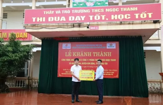 Phân bón Cà Mau: Tài trợ 5 tỷ đồng xây dựng trường học ở Hưng Yên