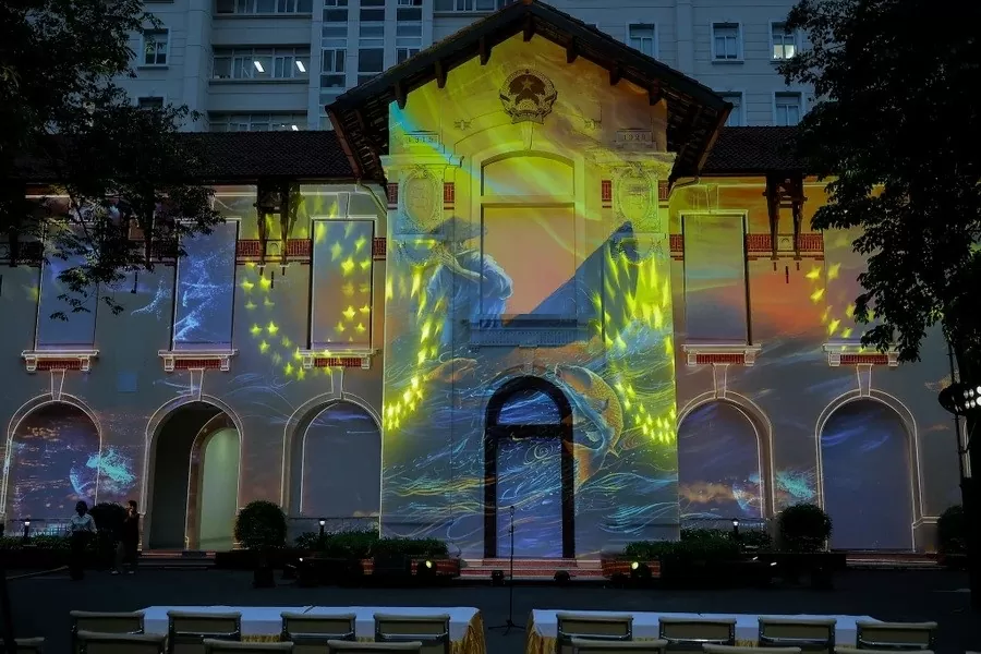 Mãn nhãn với trình chiếu 3D Mapping kỷ niệm 79 năm ngành thông tin và truyền thông