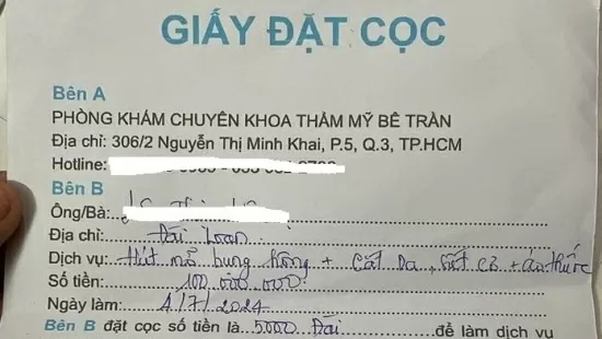 TP. Hồ Chí Minh: Vừa bị ‘tố’ chèo kéo bệnh nhân, Thẩm mỹ Bê Trần lại bị xử phạt