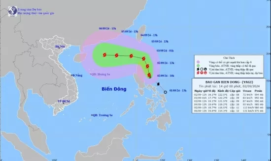 Tin bão hôm nay ngày 2/9/2024: Bão Yagi sẽ mạnh lên thành siêu bão khi vào Biển Đông