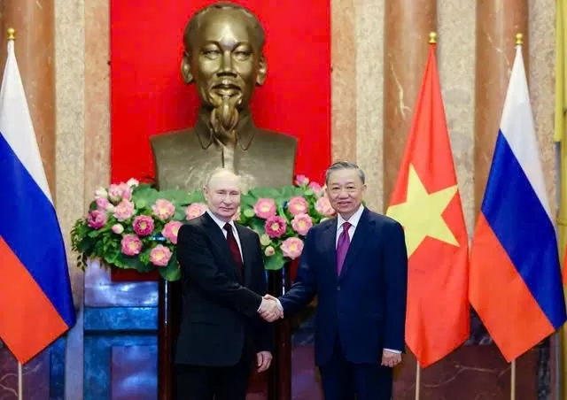 Tổng Bí thư, Chủ tịch nước Tô Lâm và Tổng thống Nga Vladimir Putin trong chuyến thăm cấp Nhà nước tới Việt Nam của Tổng thống Nga Putin tháng 6-2024. Ảnh: Hữu Hưng